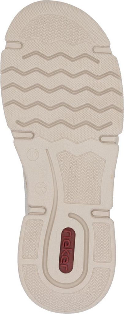 Rieker Damen Sneaker Schlupfschuh mit Plateau und weichem Gummizug, Größe:41 EU, Farbe:Beige