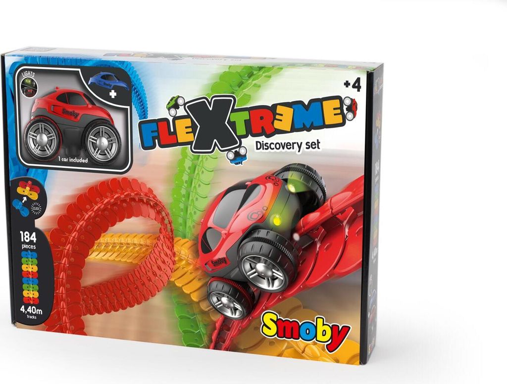 Smoby FleXtreme Starter-Set Autorennbahn - 184 bunte Produktbild 21