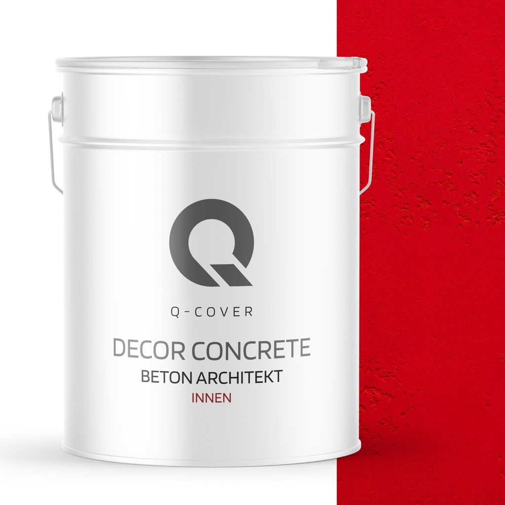 Beton Architekt 15 Kg 10 m2 Feuerrot 15 kg | Dekorativerputz | Kellepnputz | Gebrauchsfertige | Betonmasse Betonoptik Dekoratives Beton Innen