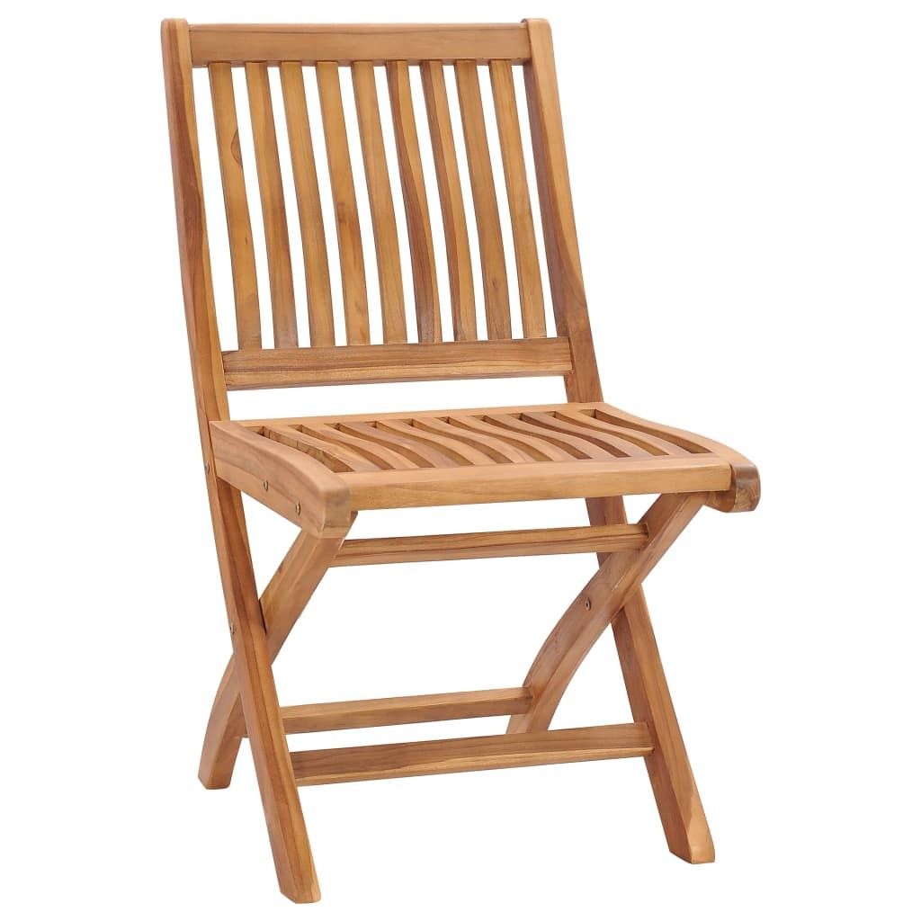 (Robust Möbel)Stuhl Terrasse - Klappbare Gartenstühle 4er set - Balkonmöbel - Campingstuhl elegantes Design - Massivholz Teak - 46,5x58x88cm...