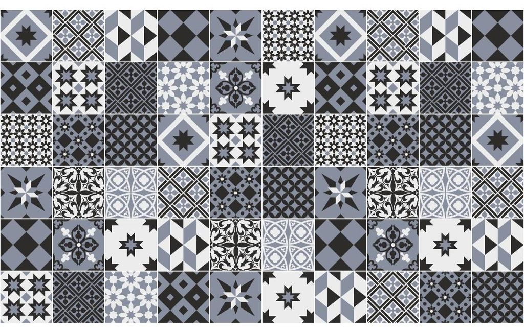 Selbstklebende Fliesenaufkleber für Küche und Bad – 60 Azulejos Martins Fliesenaufkleber – 60 Aufkleber 15 x 15 cm