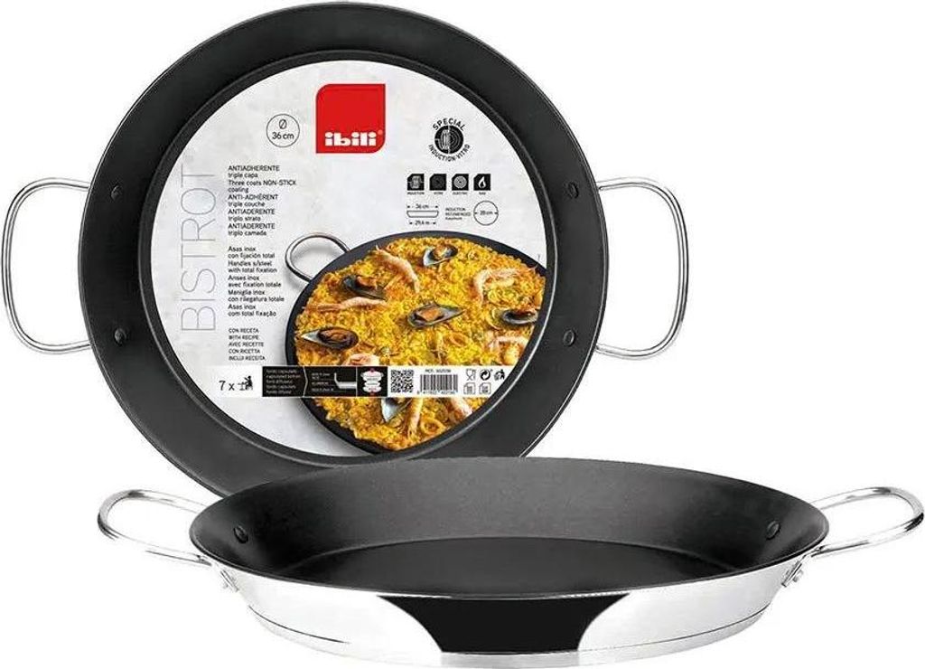 Ibili Bistrot Edelstahl Paellapfanne 36 Cm Silber Silber One Size