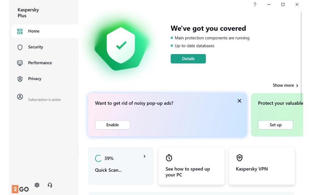 Kaspersky Plus + VPN Antivirus-Software für 1 Gerät, 1 Jahr