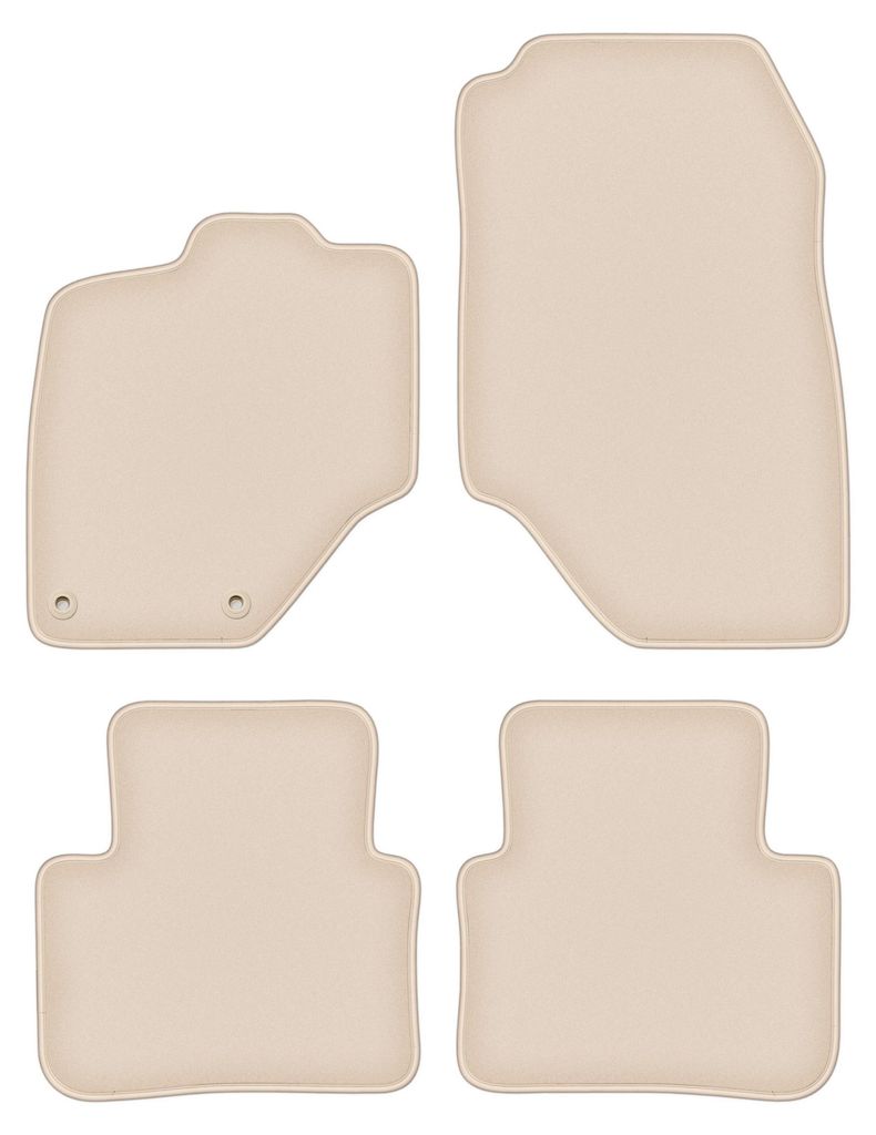 DURBAN Beige Velours-Fußmatten-Set für Peugeot 3008 III PHEV (2024-)