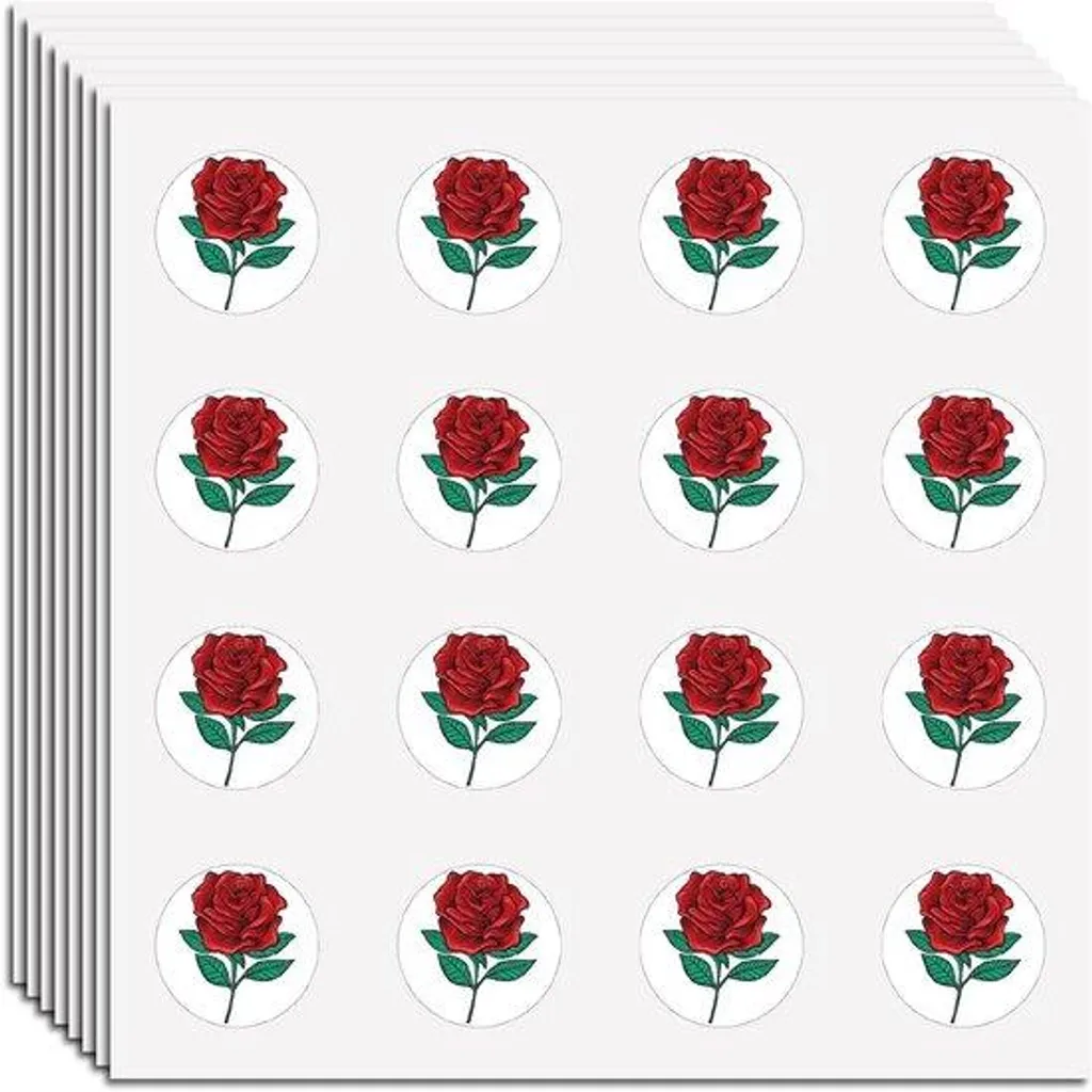 Personnalisez votre Gourde et Laptop avec 25 Stickers Roses Adhésifs