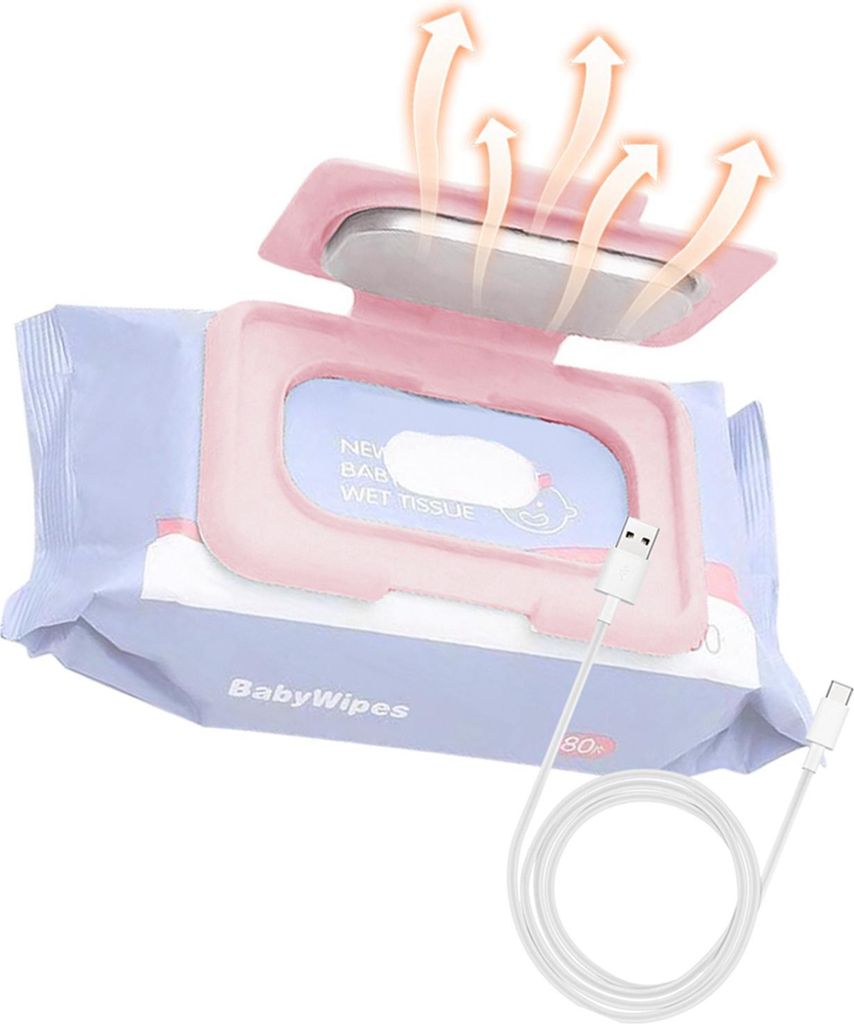 Baby Wipe Warmer Tragbarer Baby-Feuchttücher-Wärmer Heizgerät mit USB-Anschluss Perfekt für unterwegs