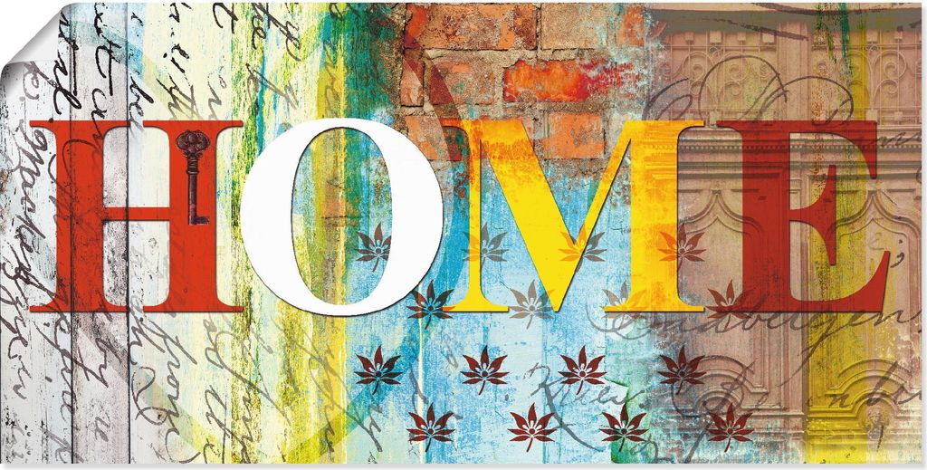 ARTland Poster Buntes Zuhause Größe: 150x75 cm