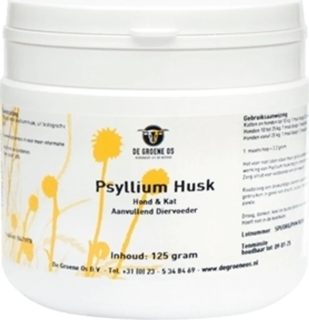 De Groene Os Psyllium Husk per cani/gatti