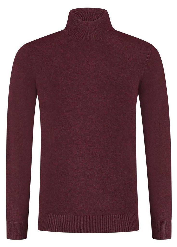 GENTS - Rollkragenpullover kastanienbraun - Viskose Nylon - Rot - Größe XXL/XXL