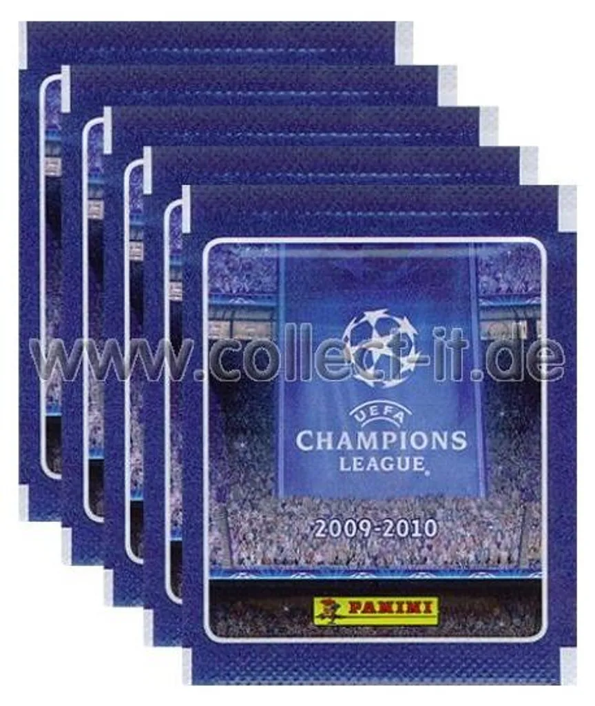 Pochettes Panini Champions League 2009-10 - 10 Sachets Neufs Scellés