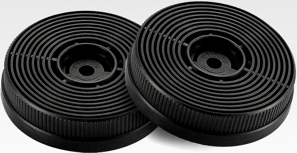 Aktivkohlefilter für Dunstabzugshauben, Ersatzteil, 2 Filter für Umluftbetrieb, Ø 10,5 cm