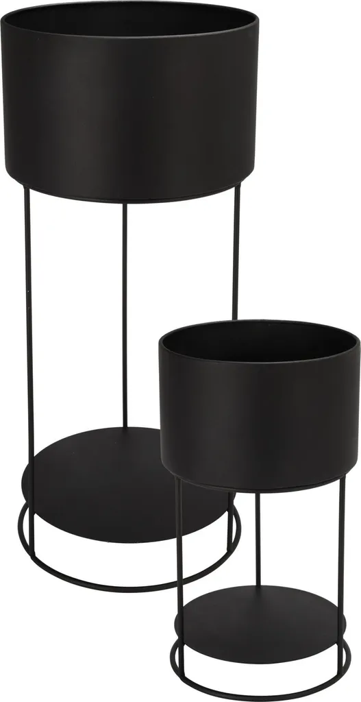 Support de fleurs métal noir résistant OMEE - Design minimaliste lot 2