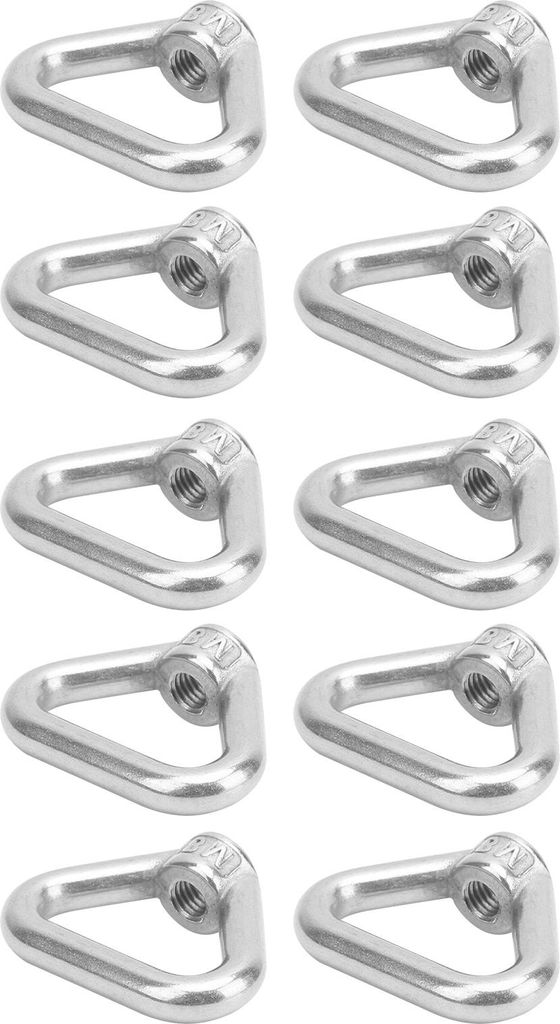 10pcs Silber Schraube Mutter 304 Edelstahl Dreieck Ring Mutter Auge Mutter Fastener M8