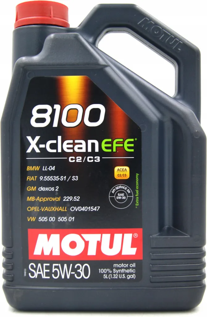 Huile 5W30 Motul 8100 X-Clean EFE 5L idéale pour entretien FAP et C3