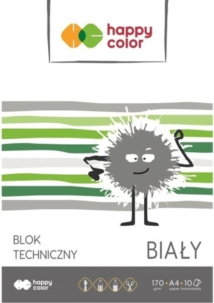 Technikblock A4/10k Happy Color 170g weiß