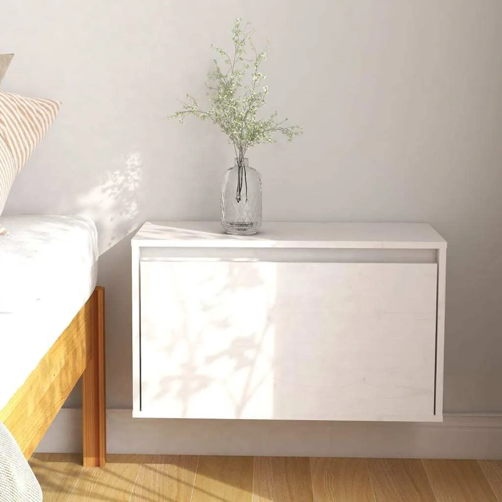 Armadio a muro in stile elegante bianco 60x30x35 cm pino massiccio - Mensole a muro Hommie3470361 1pacco