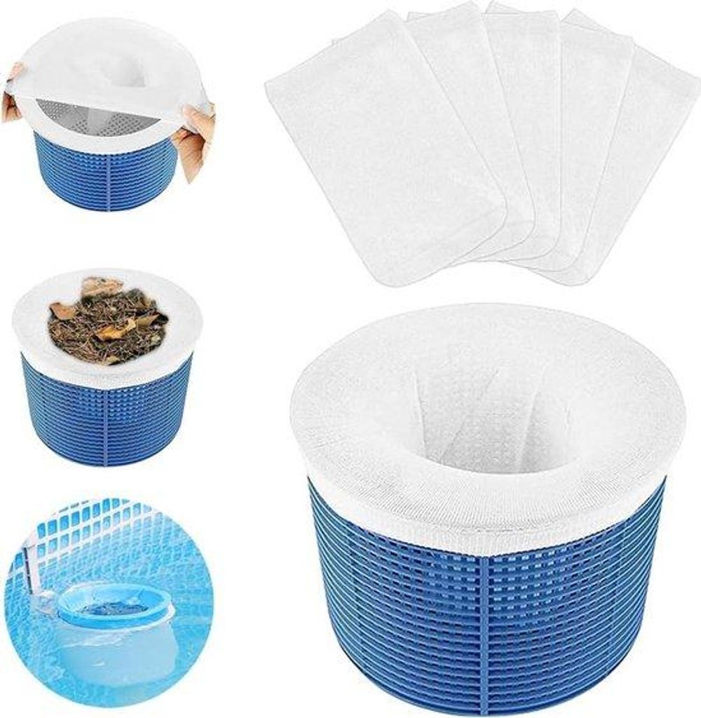 Nylon-Schwimmbadfilter mit Rahmen für Außenbecken 12er Pack