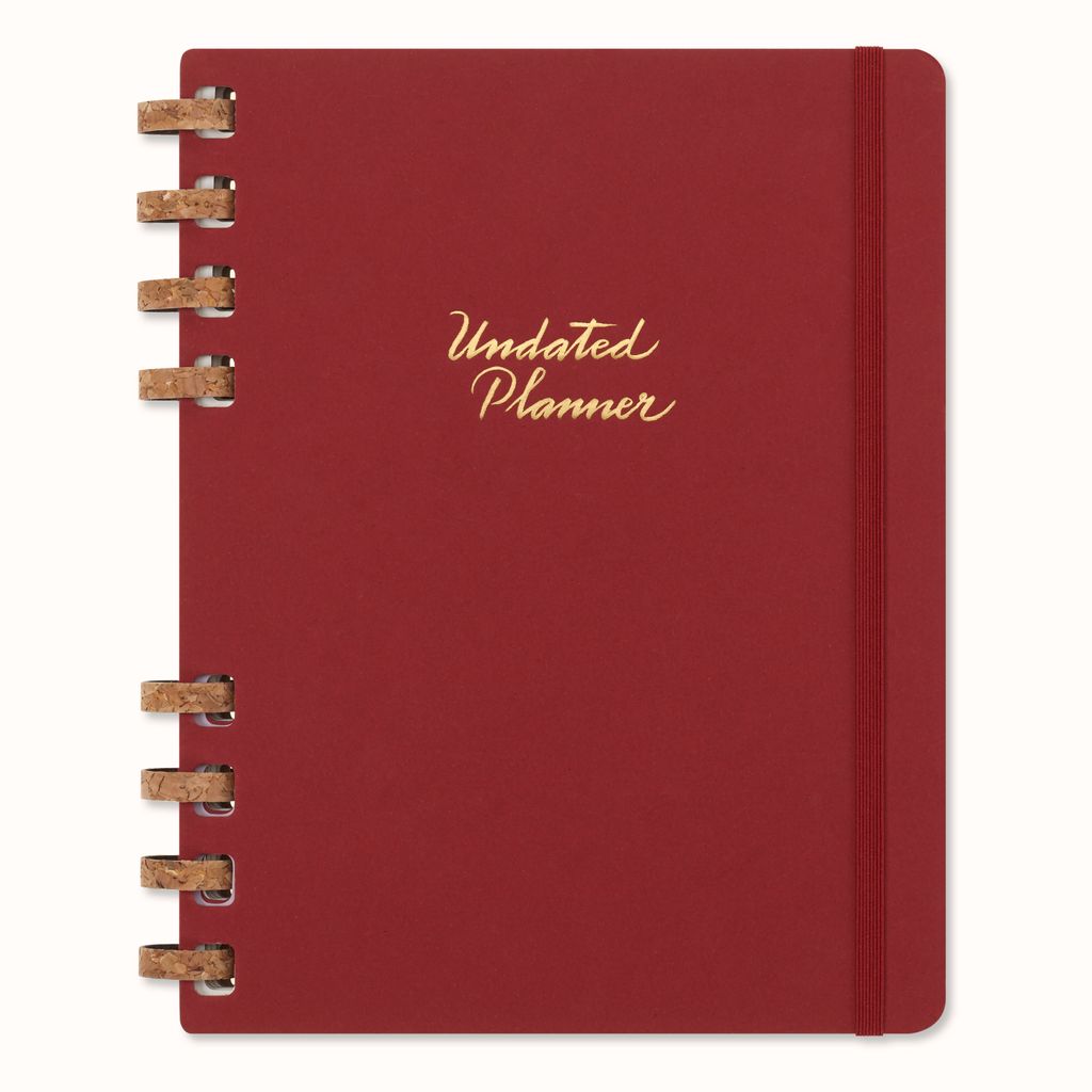 Moleskine Undatierter Life Kalender Mit Spiralbindung, Xl, Wochen-Monatskalender, Fester Einband, Crush Cherry