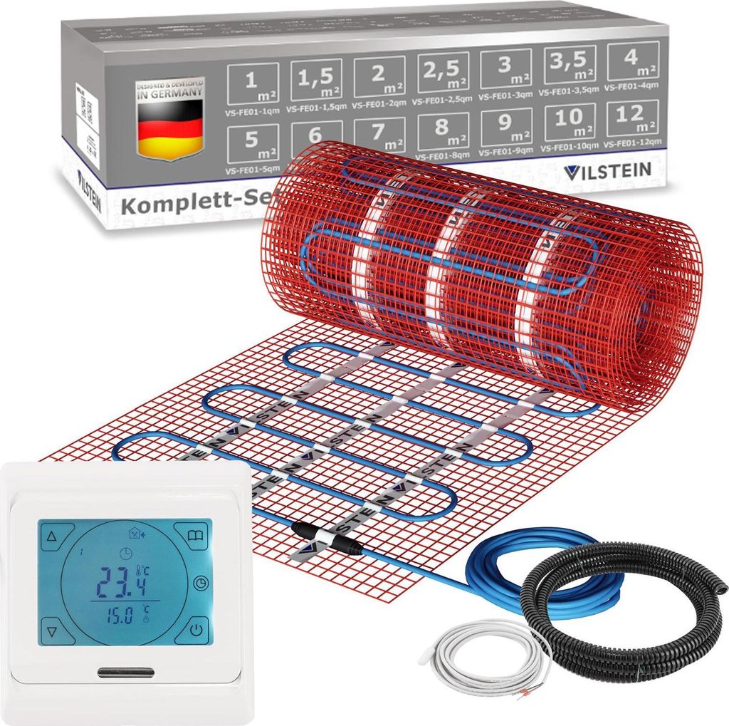 VILSTEIN Elektrische Fußbodenheizung 150W - Komplett-Set - Produktbild 