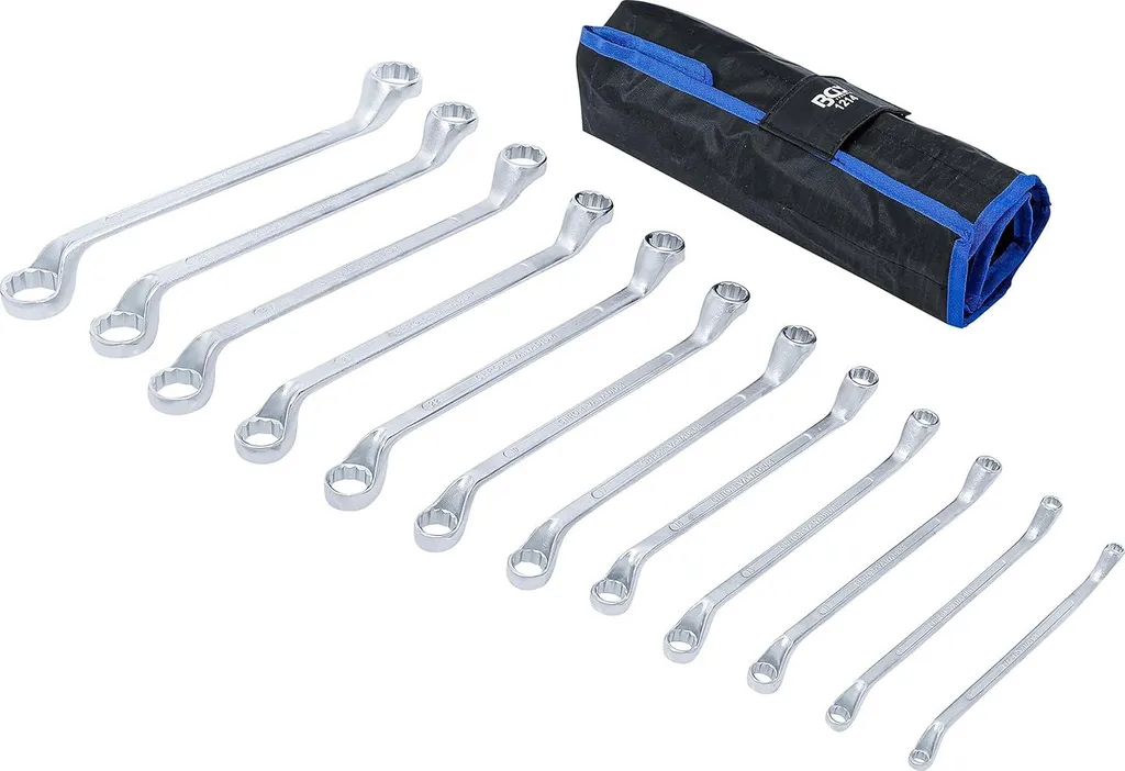 Jeu de 12 clés mixtes doubles coudées de 6 à 32 mm en acier Chrome Vanadium