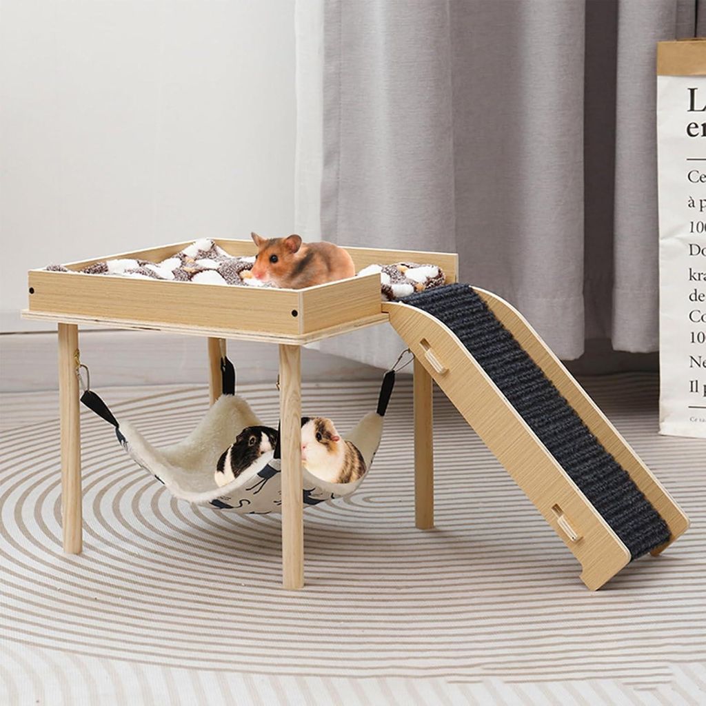 Cavia-Hängematte mit Rahmen - 3-in-1-Design für Nagetiere - 1 Stück