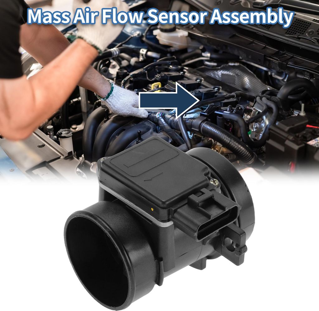 Massenstrom Luftmengenmesser Baugruppe Nr.96FP12B579AB MAF Luftstromsensor für Ford Fiesta IV (JA_ JB_) 1.3L 1.4L 1.6L 1995-2002 Plastik Metall 1Stk
