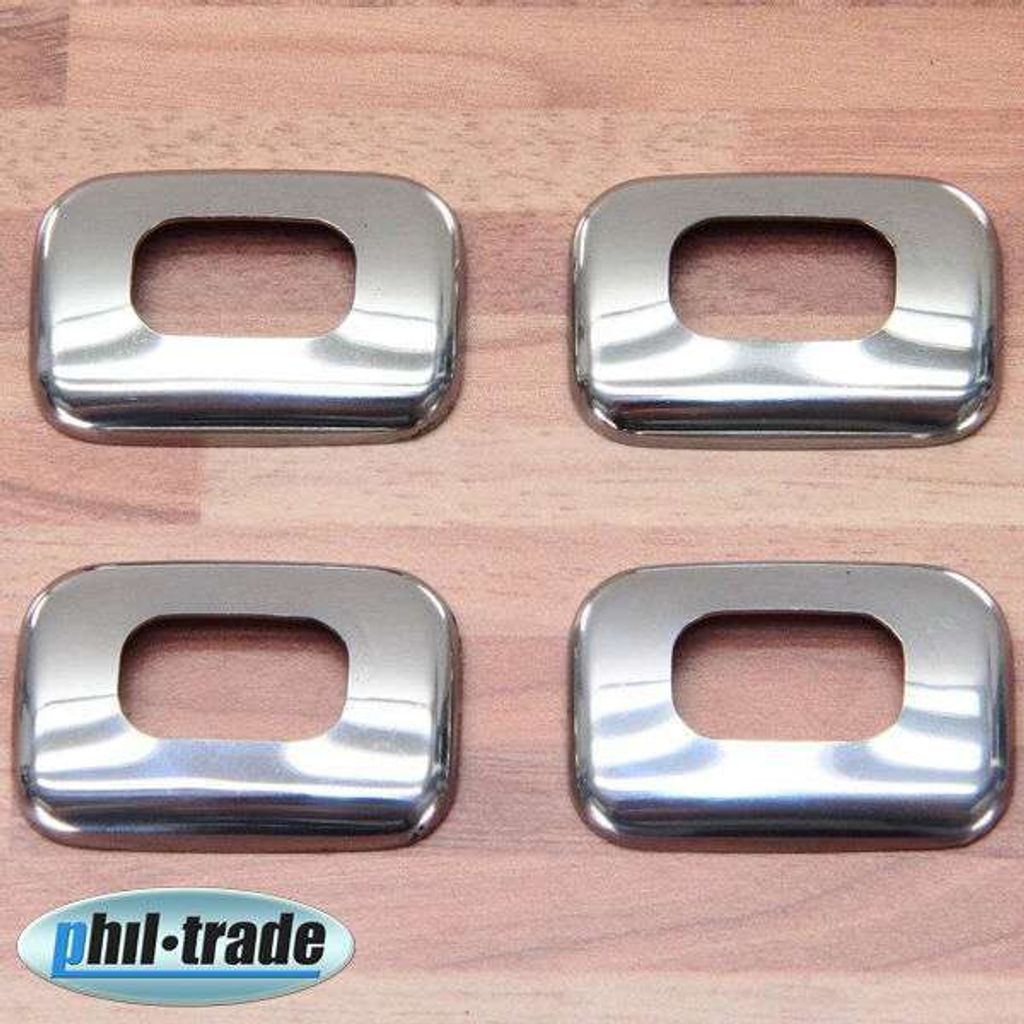 4 Edelstahl Chrom Türpinn Umrandungen für Dacia Logan MCV Sandero Stepway Duster