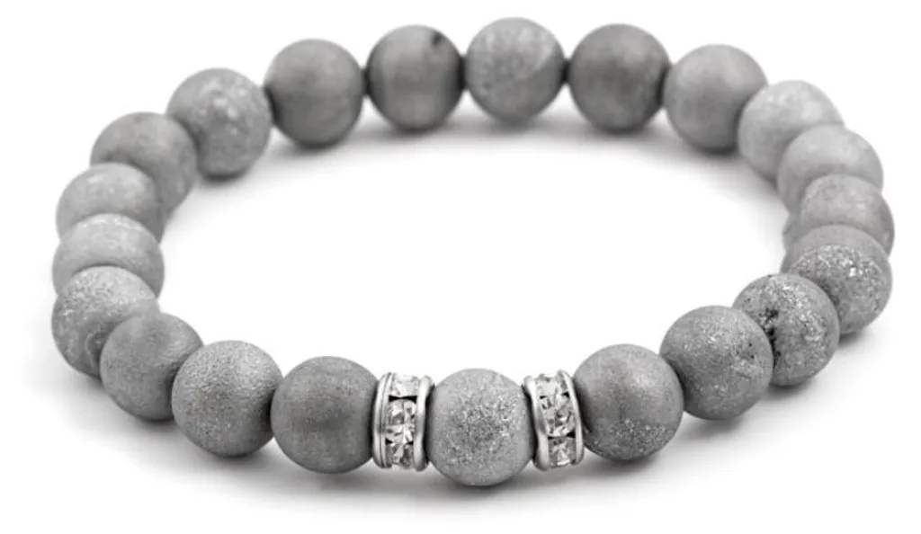 Bracelet Agate Drusienne Apaisant - MINK79/17 Contre le Stress