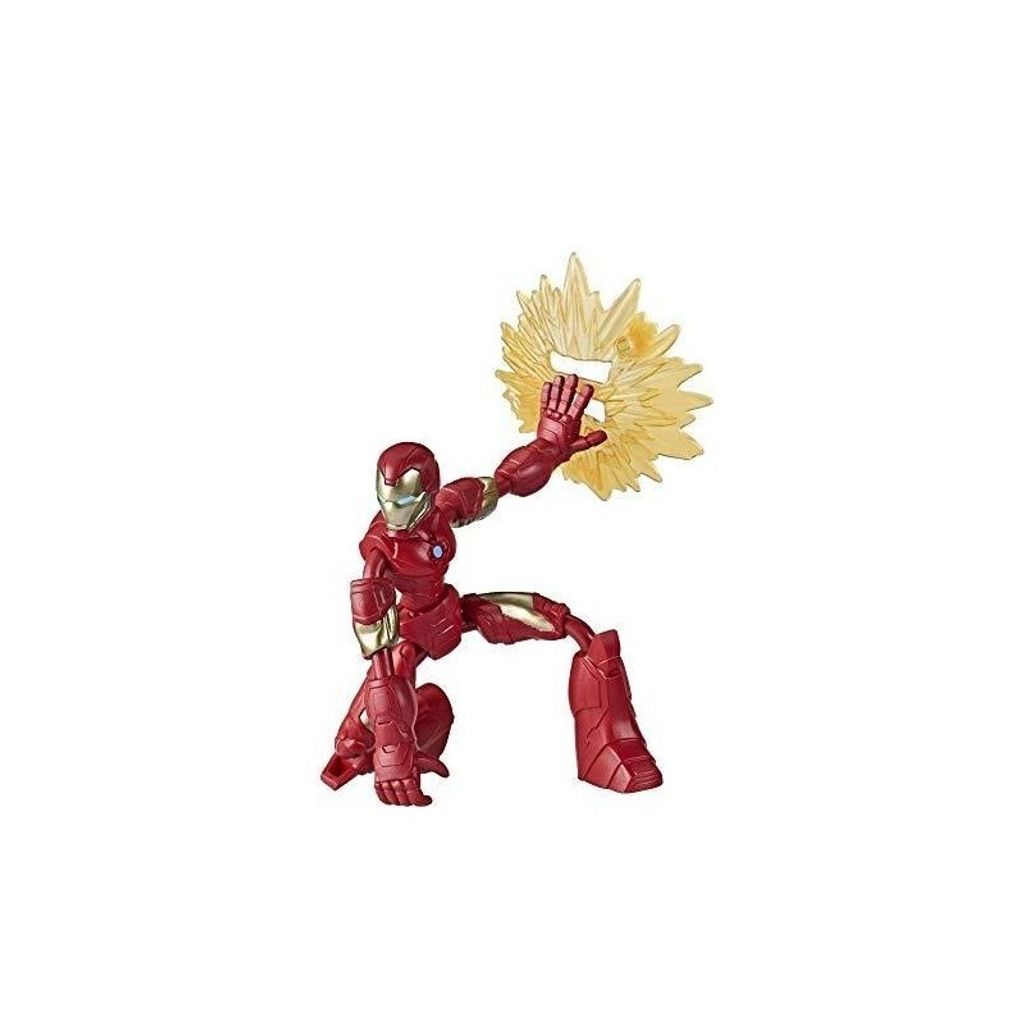 Hasbro Marvel Avengers Bend And Flex Action-Figur, 15 cm große biegbare Iron Man Figur, enthält ein Effekt-Accessoire, für Kids ab 6 Jahren