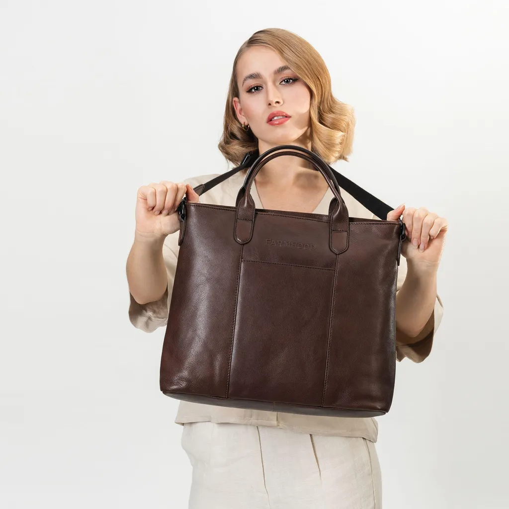 Sac à main Memphis Dark Brown : Cuir Premium et Bandoulière Amovible - 6