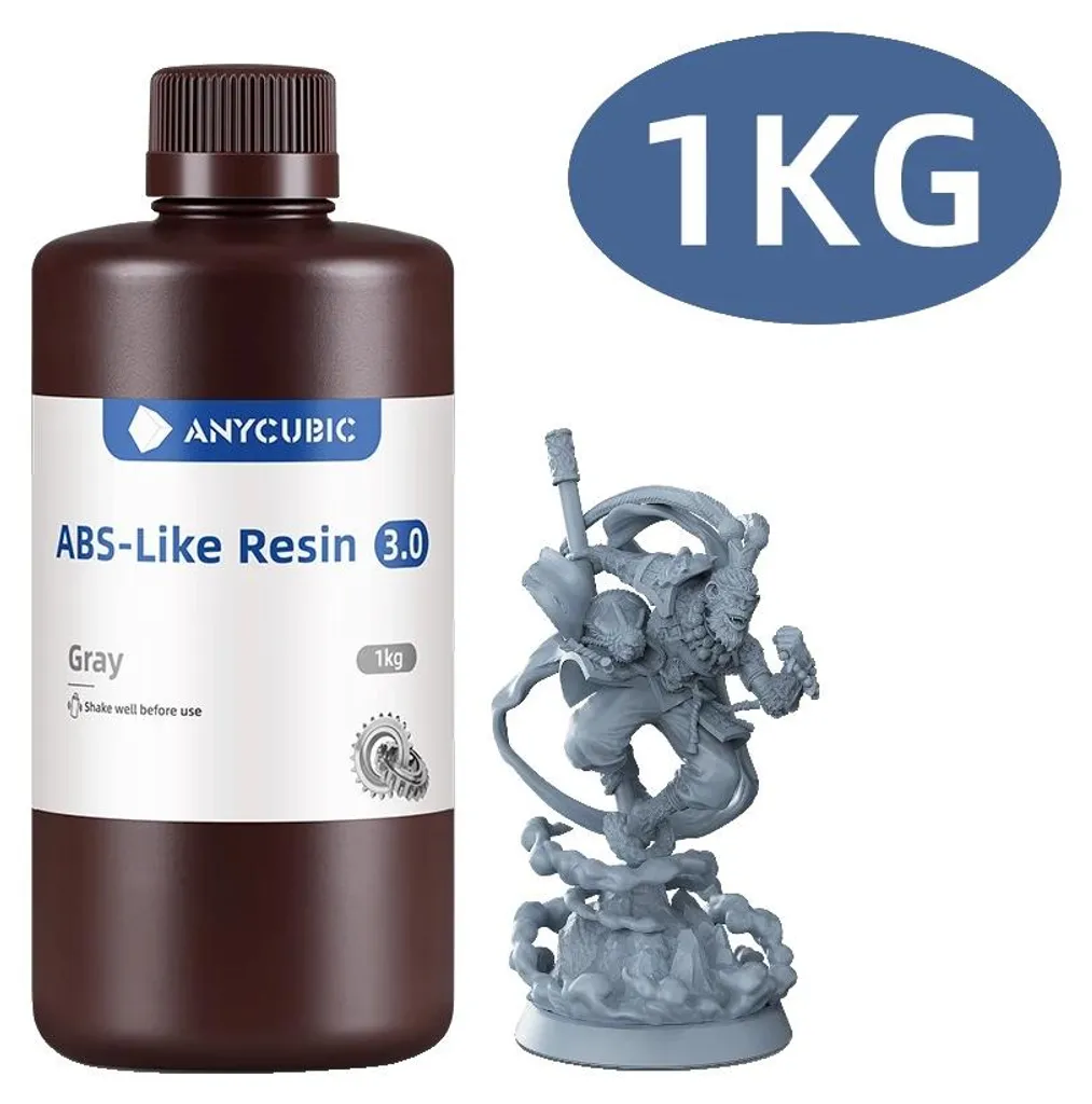 Résine 3D Grise Haute Résistance 500g - Finition Type ABS Flexible