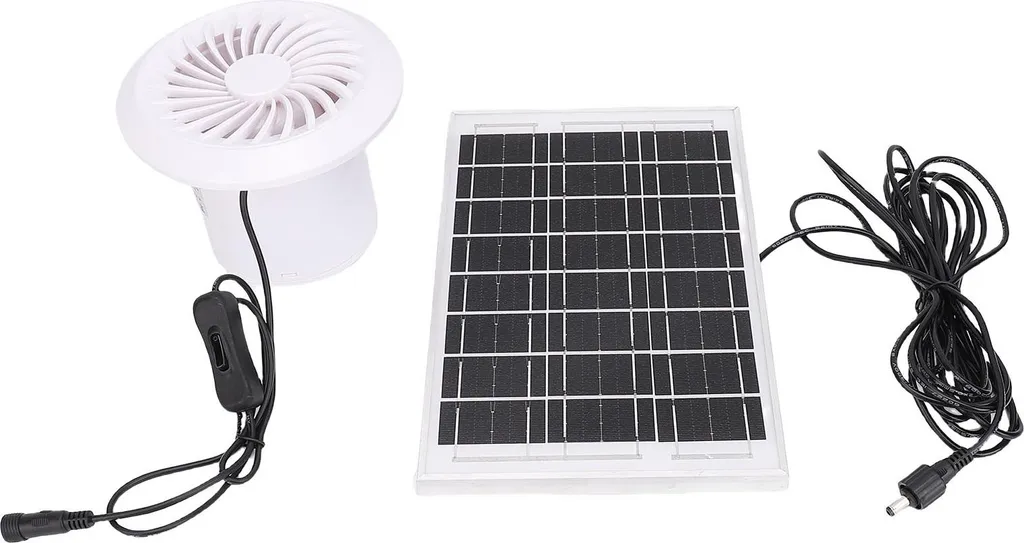Ventilateur d'extraction Solaire 6W Monocristallin pour Serre et Poulailler
