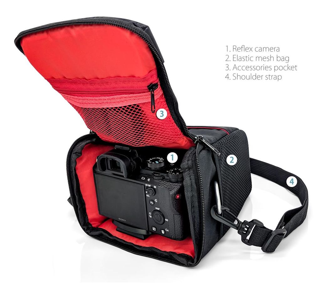 SLR Spiegelreflex Kamera Schutztasche Samt Kameratasche Hülse Stoßfeste Schutztasche für DSLR SLR Farbe : Schwarz 