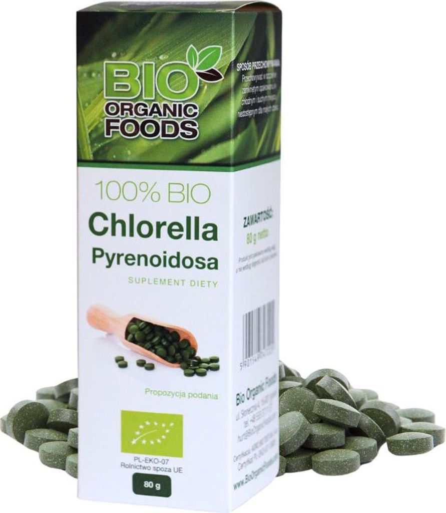 Chlorella Pyrenoidosa  Tabletten  Organic Foods 80 g Produktbild 