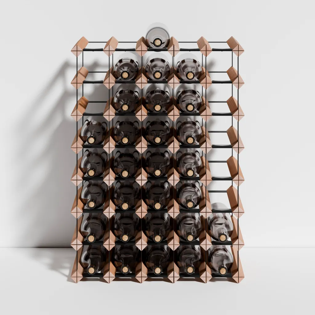 Rangement Vin pour Cellier Raxi Classix Hêtre 40 Bouteilles Compact