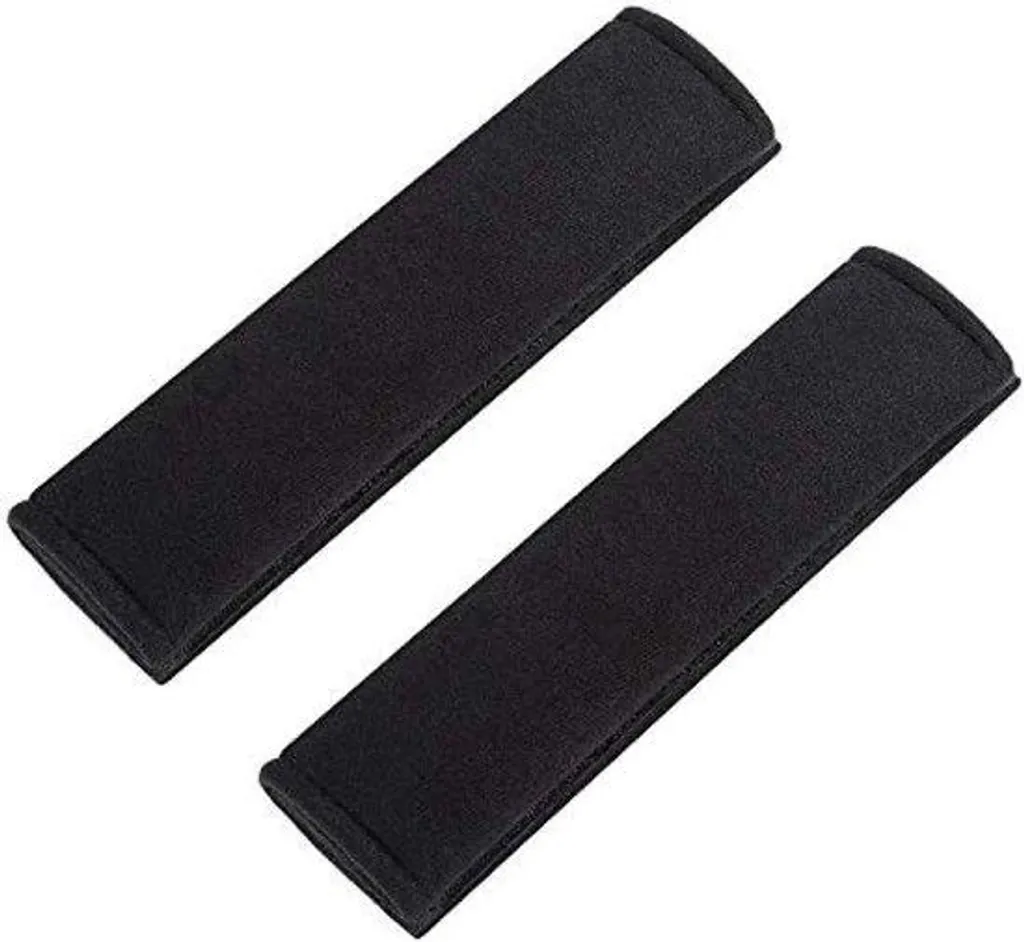 Coussin de Ceinture de Sécurité pour Longs Trajets - Lot de 2 en Noir