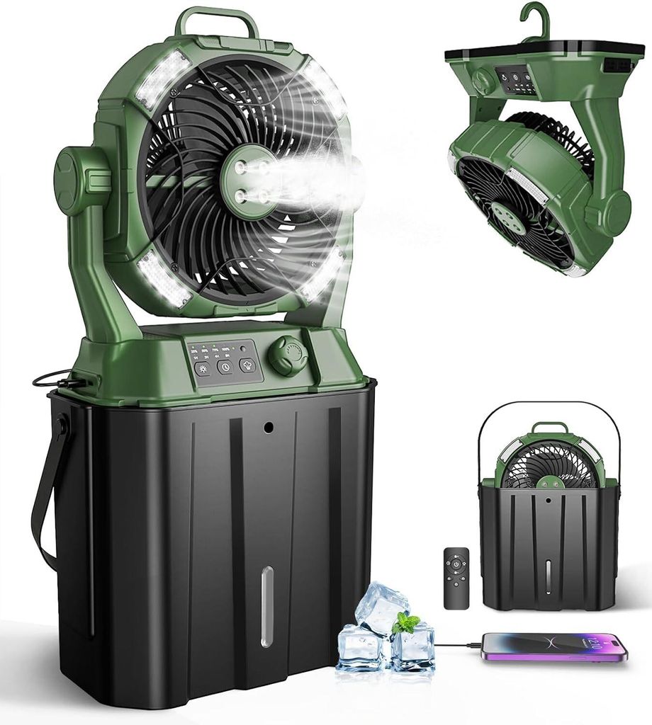 6 L Camping-Nebelventilator mit 20.000 mAh Akku und Produktbild 