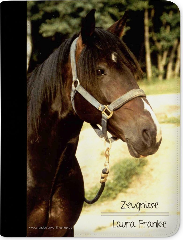 Zeugnismappe, Dokumentenmappe, Ordner A4, Pferd Original