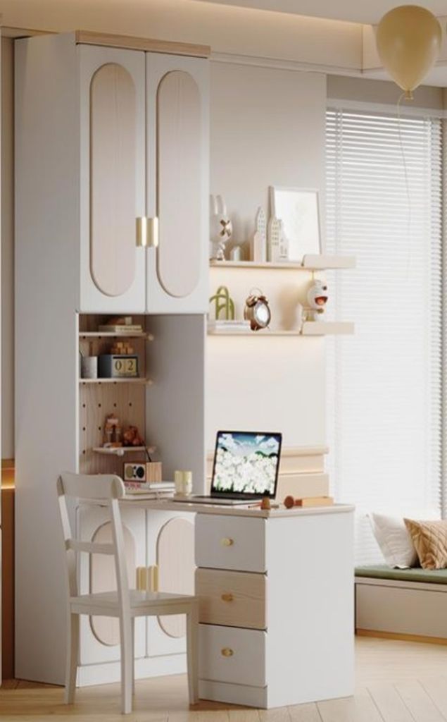 Jugendzimmer Kinderzimmer Set Bett Kleiderschrank Schreibtisch Design Set