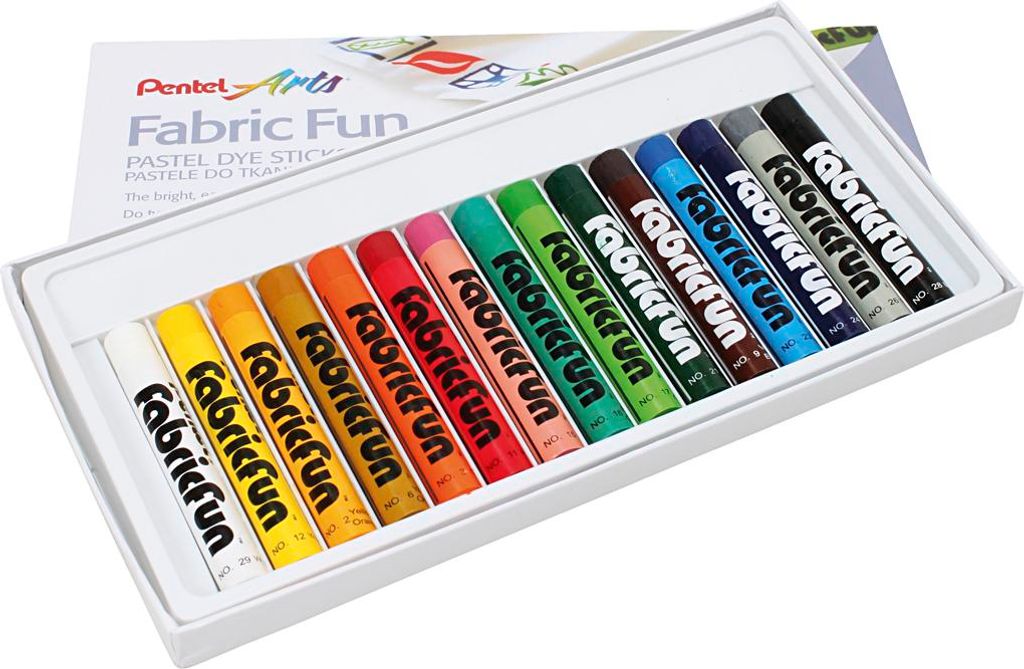 Pastelli tessili, vari colori, 15 pezzi/ 1 scatola Immagine del prodotto 