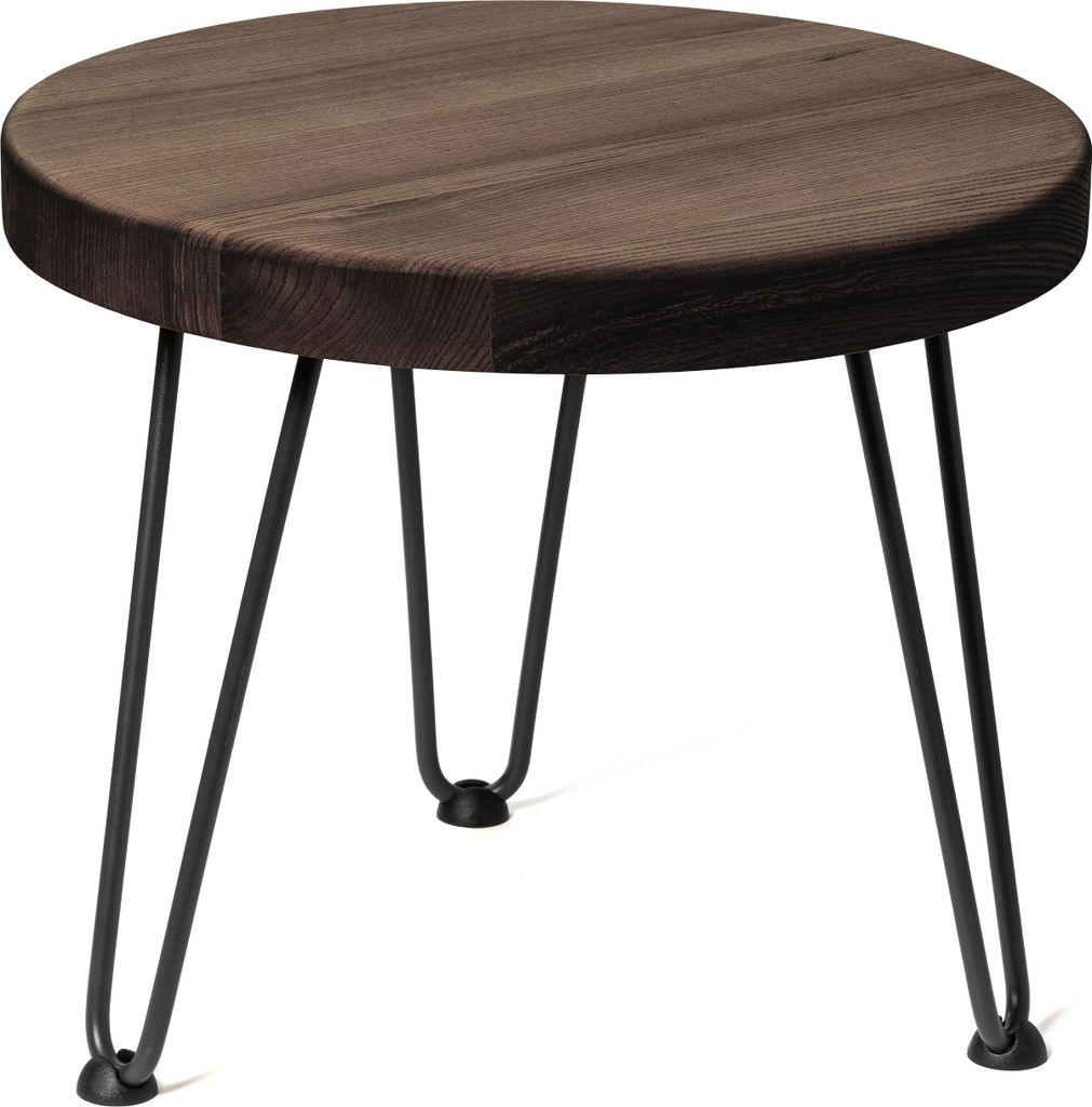 LAMO Manufaktur Couchtisch rund aus Holz 40 cm | Beistelltisch couch | Nachttisch Holz, Wohnzimmertisch klein, Kaffeetisch | Stärke: 40 mm, Farbe:...
