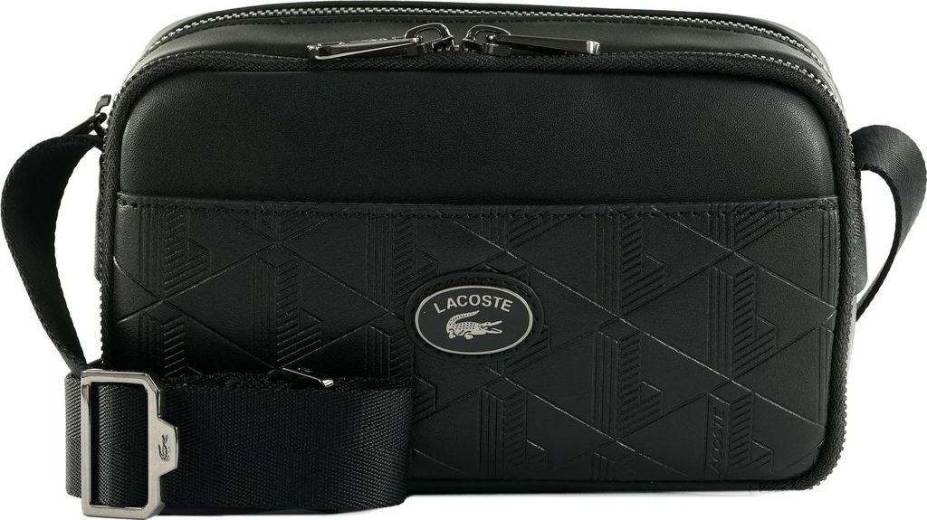 Lacoste Monogramm - Umhängetasche 24 cm (black)