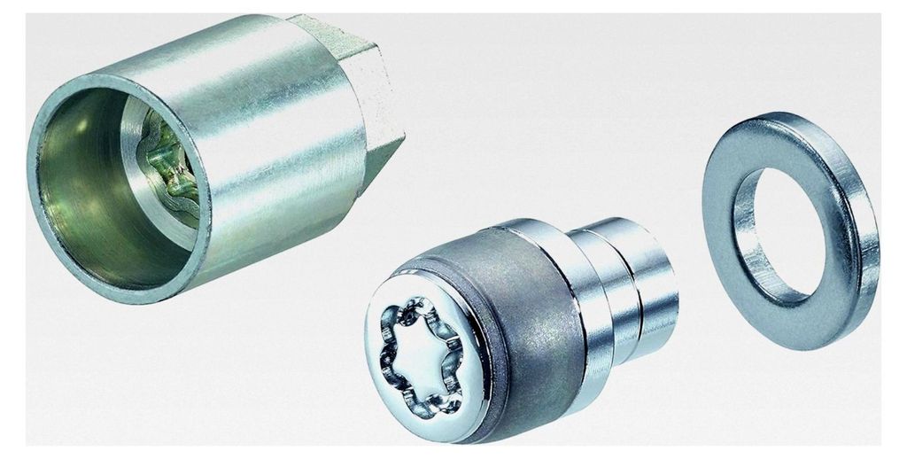 Radsicherungsmuttern SL (Ultra High Security) M12x1,5, Flachsitz, Gesamtlänge 35,0 mm, SW21, Schlüsseldurchmesser 28,8 mm