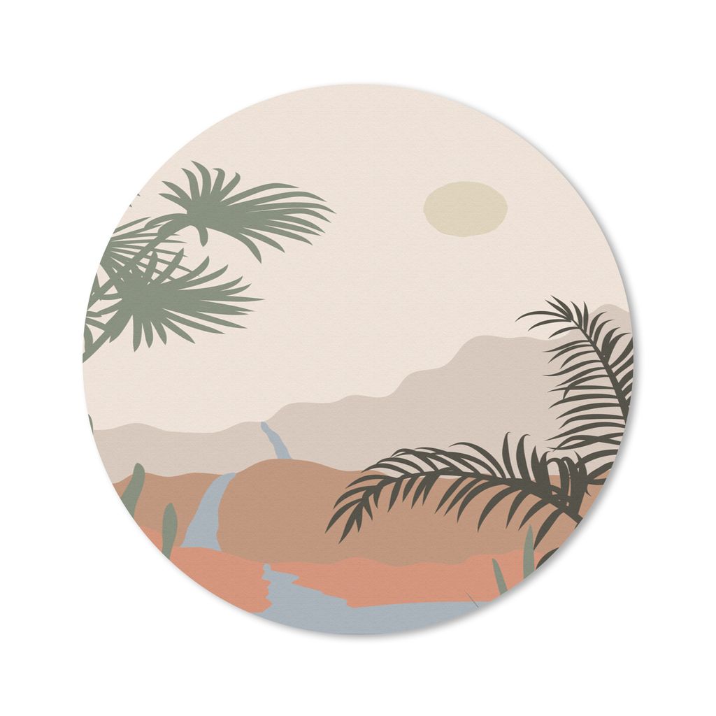 MuchoWow Mauspad Mousepad Pastell - Strom - Wüste 50x50 cm - Mousepads - Maus Mat - Pad - Mausunterlage - Vinyl
