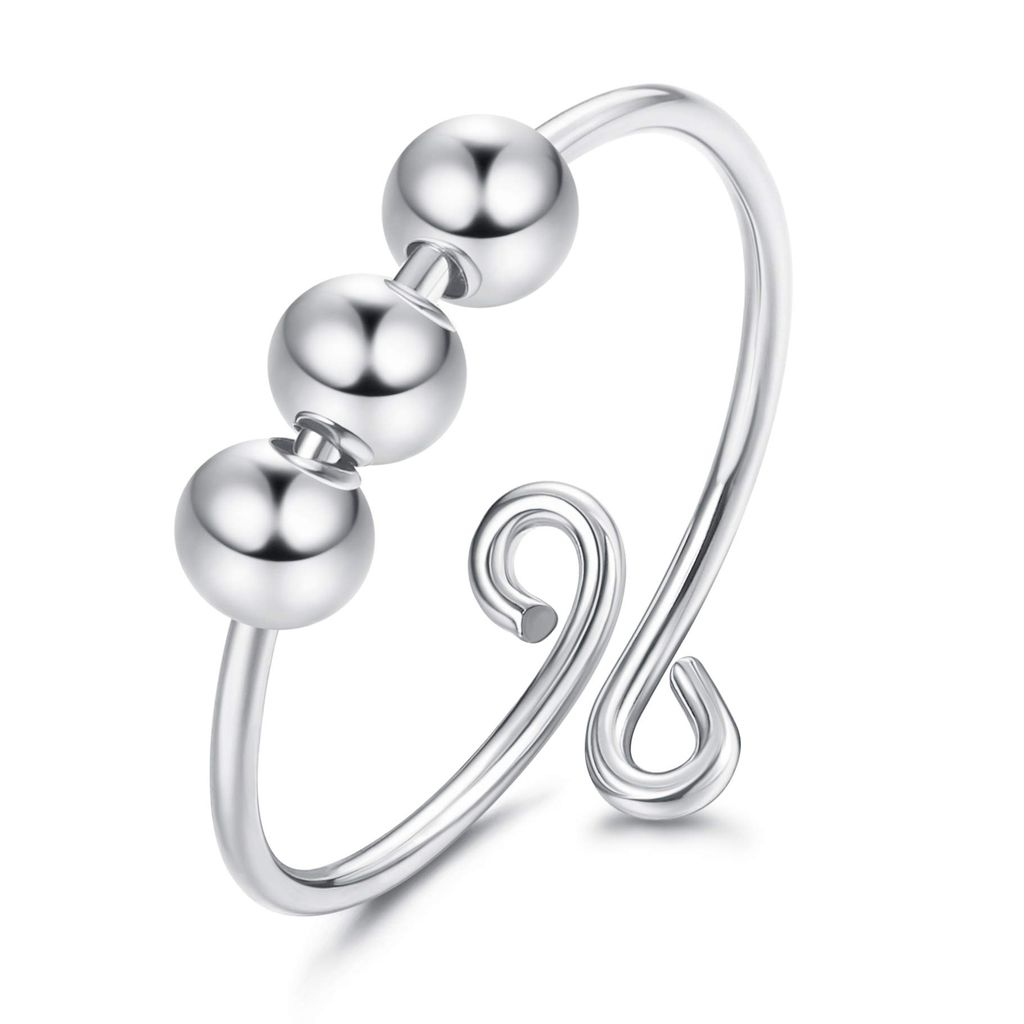 4 Stück Fidget Ringe - Verstellbare Anti Stress Rings Für Damen