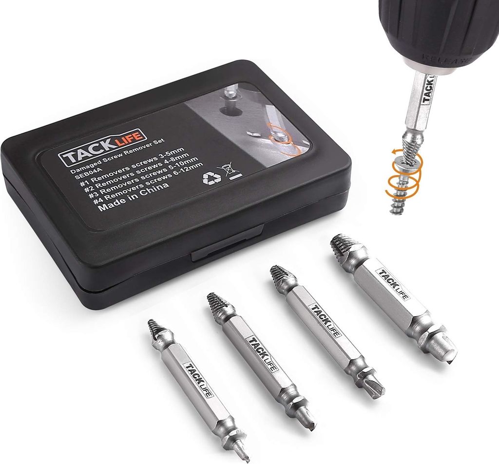 Tacklife Beschädigte Schraube Extraktor Set, 4 Stk. Produktbild 