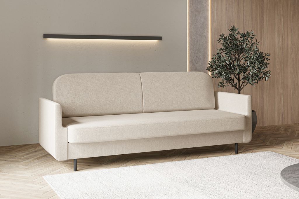 Sofa mit Schlaffunktion und Bettkasten, Polstersofa, Sofagarnitur Wohnlandschaft mit Bettfunktion, Couch für Wohnzimmer - Schlafsofa - POUCH - Bei...