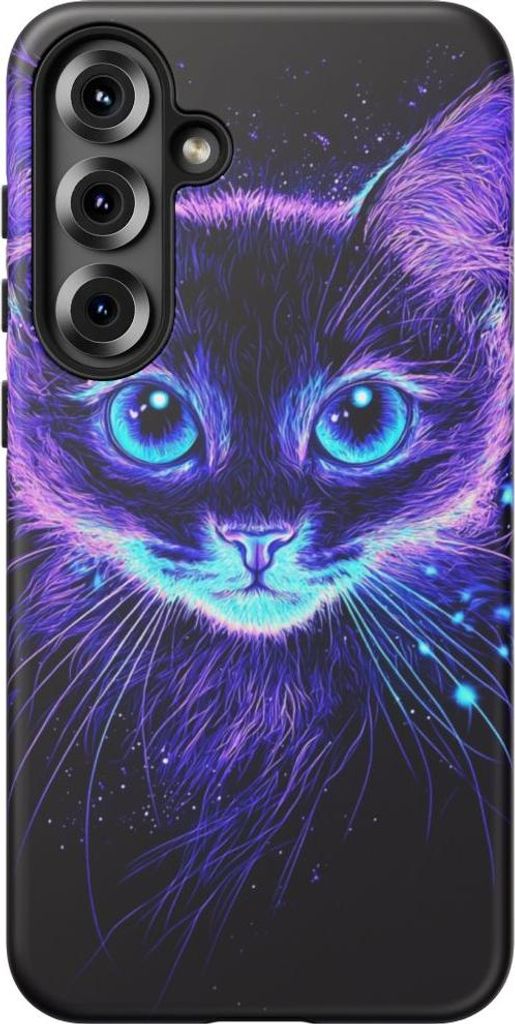Leuchtendes Katzenmotiv – Handyhülle Kompatibel mit Galaxy S25 Plus