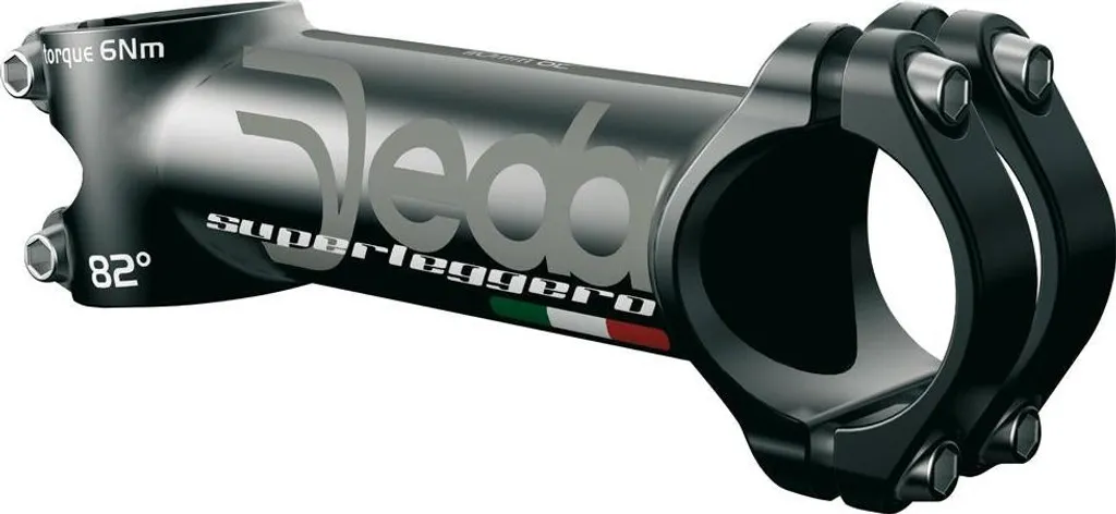 Potence Deda Superleggero 130 mm Noir sur Noir - Aluminium 7050 Ultra-Léger