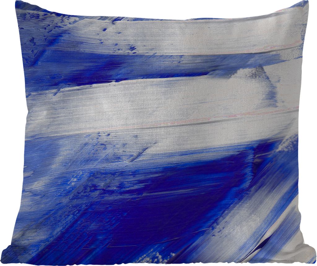 MuchoWow Outdoor Kissen - Farbe - Design - Blau - 40x40 cm - Wetterfest - Lounge Kissen - Kopfkissen - Interieur - Polster mit Bild